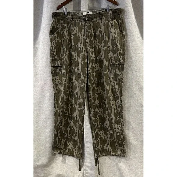 Vintage Pants Mens L Mossy Oak Treestand Camo Cargo Pockets Hunting‎